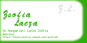 zsofia lacza business card